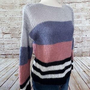 Lucky Brand loose knit striped sweater